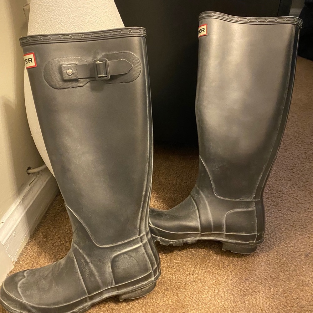 Hunter Tall Grey Rain boots